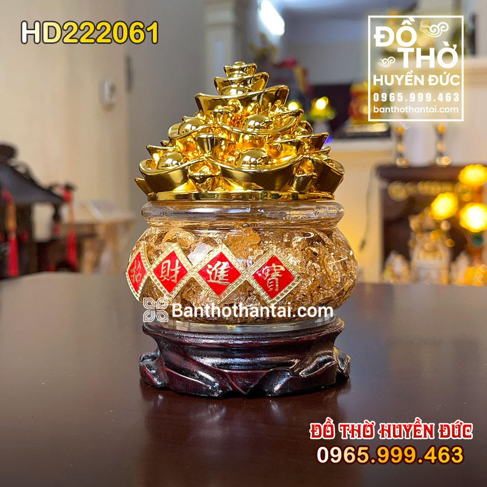 Hũ Vàng Lá Đĩnh Vàng Thần Tài HD222061