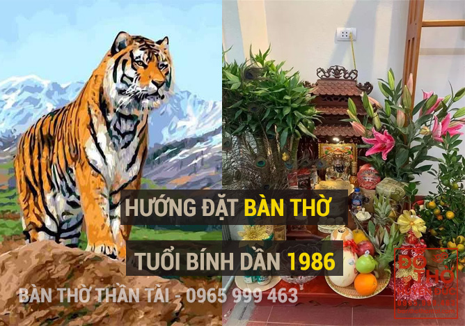 Hướng đặt bàn thờ Thần Tài tuổi Bính Dần 1986