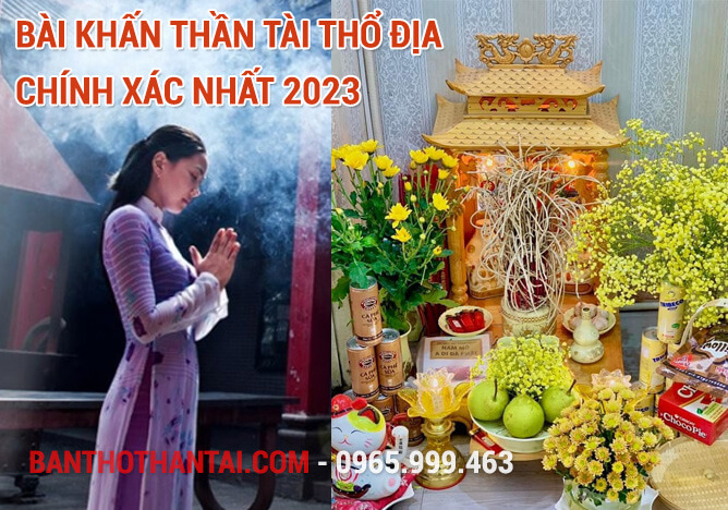 Bài khấn Thần Tài Thổ Địa chính xác nhất 2023