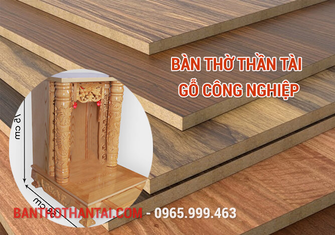 Bàn thờ Thần Tài gỗ công nghiệp