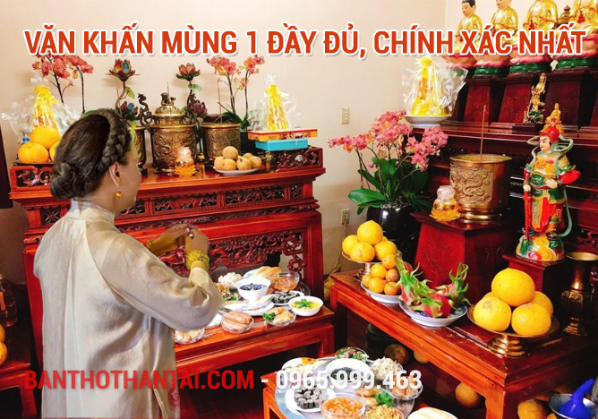 Văn khấn mùng 1 đầy đủ, chính xác nhất